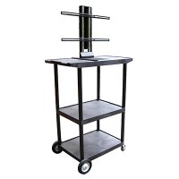 54 Inch 3 Shelf Mobile Flat Screen TV Stand - LE54WTUD 54 Inch 3 Shelf Mobile Flat Screen TV Stand - LE54WTUD