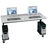 60 Inch Brawny Computer Table / Workstation - Gray 60 Inch Brawny Computer Table / Workstation - Gray