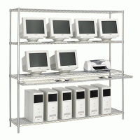72 inch Adjustable Wire Shelf Computer Workstation 72 inch Adjustable Wire Shelf Computer Workstation