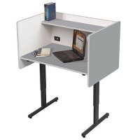 Study Carrel Computer Desk / Workstation - Gray Study Carrel Computer Desk / Workstation - Gray