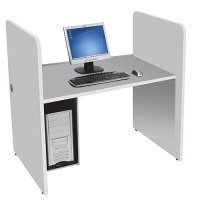 Office H Carrel Computer Desk / Workstation - Gray Office H Carrel Computer Desk / Workstation - Gray