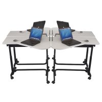 39 Inch Right Angle Computer Desk / Workstation - Gray 39 Inch Right Angle Computer Desk / Workstation - Gray