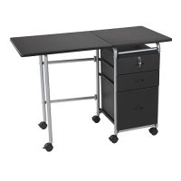 Fold N' Stow Foldable Computer Desk / Workstation - Black Fold N' Stow Foldable Computer Desk / Workstation - Black