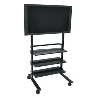 Luxor Mobile TV Stand / Mount for Flat Panel TV with 3 Shelves - Black Luxor Mobile TV Stand / Mount for Flat Panel TV with 3 Shelves - Black