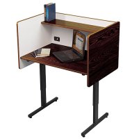 Study Carrel Computer Desk / Workstation - Walnut Study Carrel Computer Desk / Workstation - Walnut