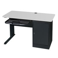 48 Inch LX Series Locking Computer Desk / Workstation - Gray 48 Inch LX Series Locking Computer Desk / Workstation - Gray