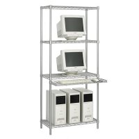 30 inch Adjustable Wire Shelf Computer Workstation 30 inch Adjustable Wire Shelf Computer Workstation