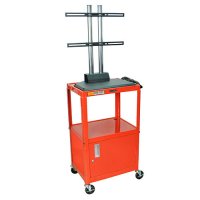 Colored Adjustable Flat Screen TV Stand with Locking Cabinet Colored Adjustable Flat Screen TV Stand with Locking Cabinet