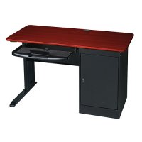 48 Inch LX Series Locking Computer Desk / Workstation - Mahogany 48 Inch LX Series Locking Computer Desk / Workstation - Mahogany