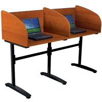 Black Cherry Lumina Carrel / Workstation Add-On Black Cherry Lumina Carrel / Workstation Add-On