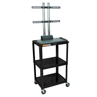 Black Adjustable Steel Flat Screen / Panel TV Stand Black Adjustable Steel Flat Screen / Panel TV Stand