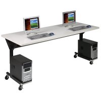 72 Inch Brawny Computer Table / Workstation - Gray 72 Inch Brawny Computer Table / Workstation - Gray