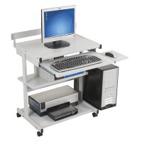 36 3/4 Inch Windsurfer Computer Desk / Workstation - Gray 36 3/4 Inch Windsurfer Computer Desk / Workstation - Gray
