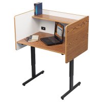 Study Carrel Computer Desk / Workstation - Oak Study Carrel Computer Desk / Workstation - Oak