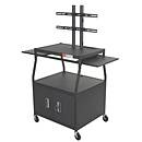 Flat Panel TV Cart With Cabinet