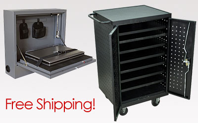 Ipad and Laptop Charging Carts and Security Cabinets